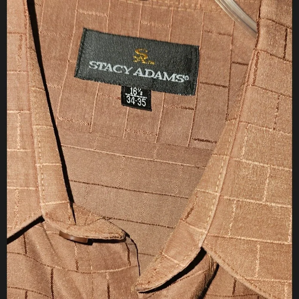Stacy Adams Brown Dress Shirt - Picture 3 of 3